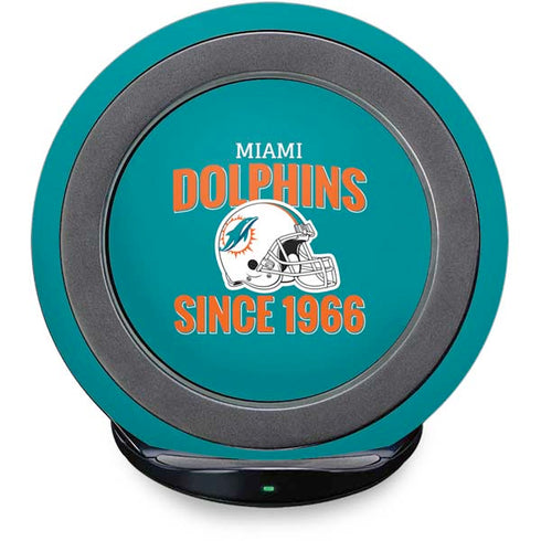 NFL Miami Dolphins Helmet Fast Charge Wireless Charging Stand Skin